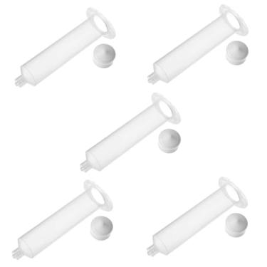 Imagem de Cartucho líquido de cola transparente de plástico transparente Utoolmart, dosador de seringa, 3 cc, 5 cc, 10 cc, 30 cc, 55 cc, cartucho de seringa de distribuição de seringa de plástico, seringa dispensadora de 1 2 4 peças, UT191016D-0028, Transparent, 30cc transparent，5pcs