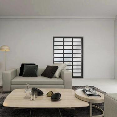 Imagem de Porta de Aluminio de Correr 210x120cm 3 Folhas com Travessa Topsul - E