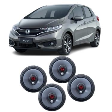 Imagem de Kit  Alto Falante Bomber Honda Fit Porta Dianteira Traseira