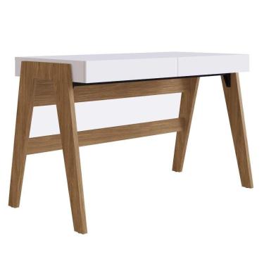 Imagem de Escrivaninha 2 Gavetas Trend Artesano 125 Cm (largura) Em Mdp Hanover E Off White