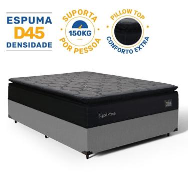 Imagem de Cama Box com Colchão de Espuma D45 Pillow Top Suport Prime Casal 138cm