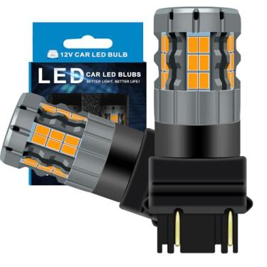 Imagem de Zyvirexa Lâmpadas LED de seta 3157 compatíveis com Ford Expedition 2004-2014 (frente) e 2004-2023 (traseira), 3057 3357 3457 4157, amarelo âmbar, plug and play, pacote com 2