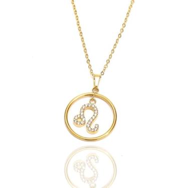 Imagem de Colares com pingente de horóscopo da constelação do zodíaco, colares de astrologia banhados a ouro para mulheres, o melhor presente para aniversário, joias de ano novo, dia das mães, Natal e