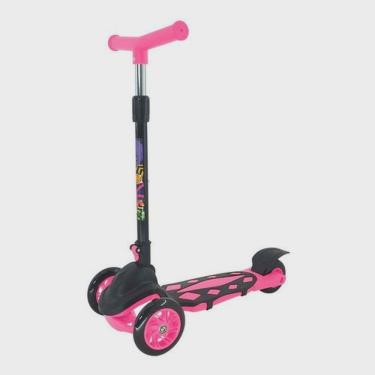Imagem de Patinete Radical Power 3 Rodas Suporta Até 40kg Rosa Dm Toys