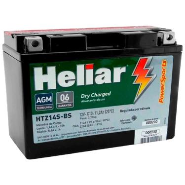 Imagem de Bateria Moto Yamaha Xvs 950 Heliar HTZ14SBS PowerSports Selada 11,2Ah 12 Volts