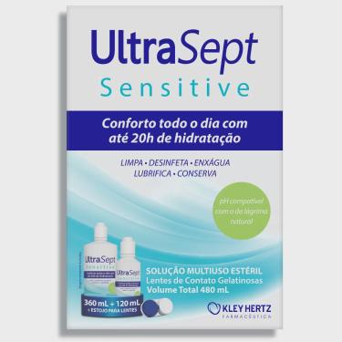 Imagem de Kit ultrasept sensitive solução para lentes de contato com 360ML + 120ML