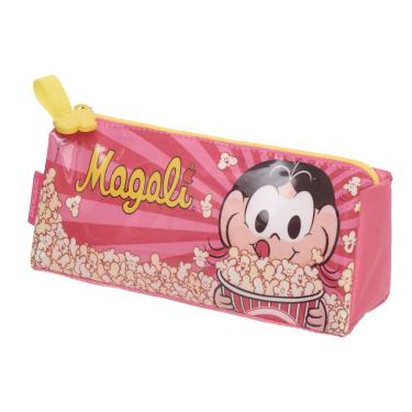 Imagem de Estojo escolar Magali (Turma da Mônica) Pacific poliéster PVC 20x10x7 cm rosa