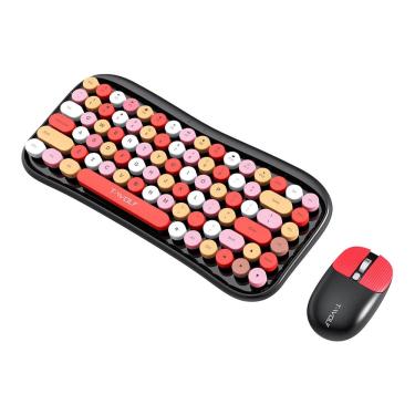 Imagem de Combo Vintage Twolf TF660 Teclado E Mouse Sem Fio Presente