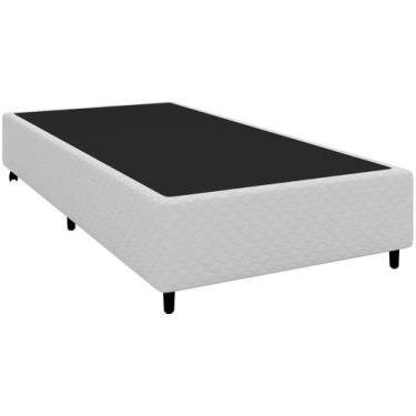 Imagem de Base Cama Box Solteiro Gazin 27x138x188cm Diamond Blue, Branco, Soltei