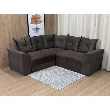 Imagem de Sofá Canto Marrom Escuro 503 Belo - Alpoim