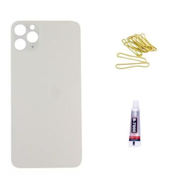 Imagem de Tampa Traseira De Vidro Para Iphone 13 Pro Branca + Cola 3ml + Lente