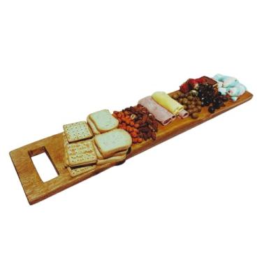 Imagem de Tábua de Frios Artesanal em Madeira Rústica – Feita à Mão – Decor Rústico