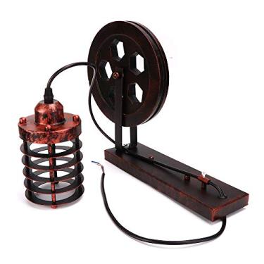 Imagem de Lâmpada de Parede de de Cor de Ferrugem do Estilo Vintage Industrial, Instalação Fácil de Instalação E27 Decoração de Pingente de Polia para o Escritório do Quarto da