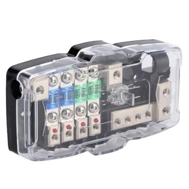 Imagem de Caixa, Suporte de Distribuição de 4 Vias Com LED para Caminhão de Carro para Barcos de Carro, Bateria de 12-24V DC, 2 X 30a 2 X 60a 2 X 80a, 2 X 0/4ga Entrada 4 X 4/8GA Saída,