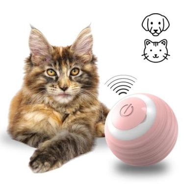 Imagem de Brinquedo Bola Interativa para Gatos e Cães  Recarregável, com Luz, Se