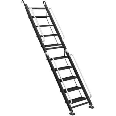 Imagem de Escadas De Liga De Alumínio, Escadas Dobráveis, Design Antiderrapante Inferior, Escada De Andaime Multifution, Escada De Fuga De Incêndio, Para Segurança Doméstica Emergente, One Color, 270cm/106in