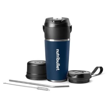 Imagem de nutribullet Liquidificador portátil flip com copo isolado, índigo fosco, NBPB50350IND