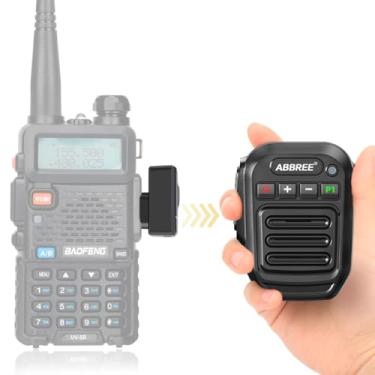 Imagem de ABBREE Microfone de Alto-Falante Porttil Sem Fio para Rdio Amador, Compatvel com Baofeng UV-5R, BF-F8HP, 5RM, UV-21R, UV-5G Plus, K5PLUS, GM-15Pro TD-H3 8 Quansheng, Preto, para Amadores de Rdio