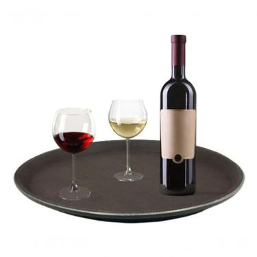 Imagem de Bandeja Redonda Antiderrapante Garçom Restaurante Bar 40cm