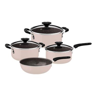 Imagem de Jogo De Panelas Tramontina Tunis 28799410 Rosa Trufado