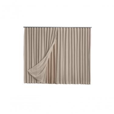 Imagem de Cortina Microfibra Com Linho 2,80x2,80 Para Trilho Duplo avelã