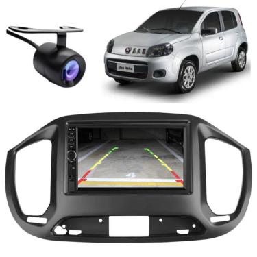 Imagem de Central Multimídia 2 Din Mp5 Uno Vivace Câmera Moldura Pt