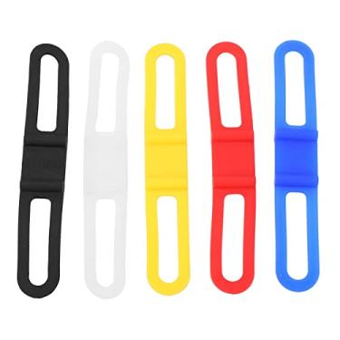 Imagem de Duuti 5pcs Bike Band Silicone Band Ciclismo multiuso tiras fixas lanterna suporte para bicicleta de bicicleta de bicicleta de montanha bicicleta elétrica bicicleta dobrável azul