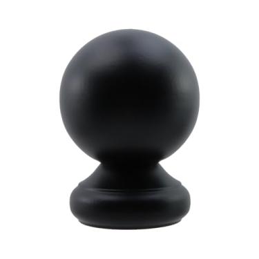 Imagem de Mewutal 1 peça de bolas de apoio de braço de escada de aço inoxidável de 89 mm/3,5" tampas redondas ocas para corrimão de escada preta tampa de poste de corrimão bola decorativa para cerca de casa