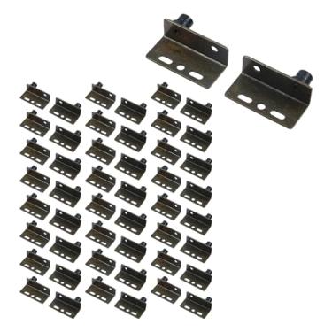 Imagem de FarBoat 48 peças dobradiças pivotantes 4 cm dobradiças ocultas ferragens de ferro resistente para porta de madeira gaveta de armário de móveis (para orifício de 8 mm verde limão)