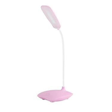 Imagem de Luminária Mini Abajur de Mesa Dobrável Flexível Sem Fio Recarregável Led USB para Leitura (ROSA)