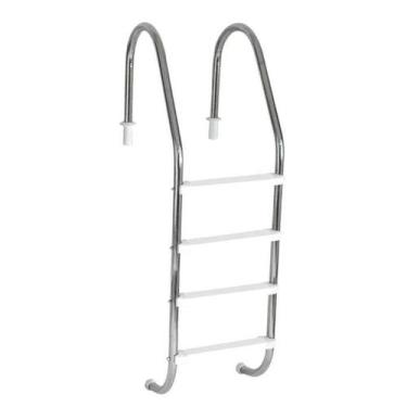 Imagem de Escada para Piscina Tradicional 2" em Aço Inox 4 Degraus Anatômicos em