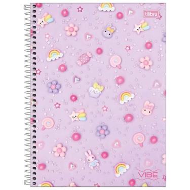 Imagem de Caderno De 16 Materias Vibe Feminino 256fls Capas Sortidas - Tilibra