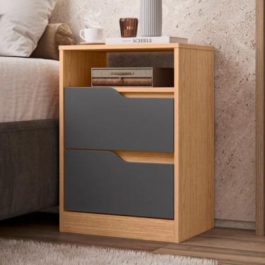 Imagem de Mesa de Cabeceira 2 Gavetas sem Pés Doble - Albatroz Móveis