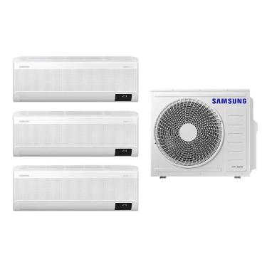Imagem de Tri-Split Samsung WindFree 24.000 BTUs (Hi Wall 3x12.000) Quente/Frio com WiFi