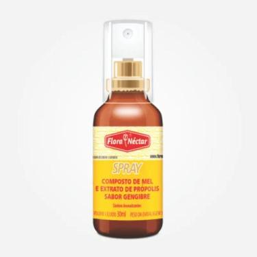 Imagem de Spray Composto de Mel e Extrato de Própolis Flora Néctar  Sabor Gengib