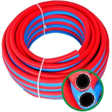 Imagem de Mangueira De Tocha De Soldagem Dupla,mangueira De Acetileno De Oxigênio,mangueira De Soldagem Dupla Mangueira De Tocha De Acetileno Oxi Mangueiras De Tocha De Corte,diâmetro Inte, Blue, 50m