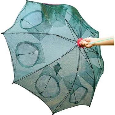 Imagem de Rede Armadilha Pesca Covo 8 Bocas Peixe Pequeno Lambari Siri Camarão Tilápia Retrátil