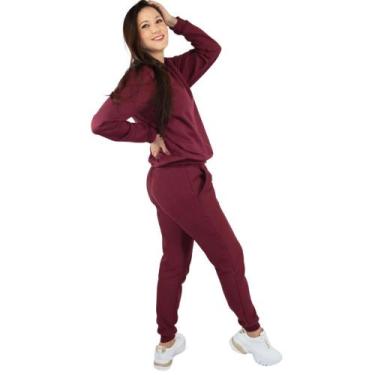 Imagem de Conjunto De Moletom Feminino Forrado Quente - Inverno - B Maze, G, Vin