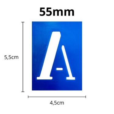 Imagem de Kit Régua Letras e Números Vazados Tamanhos Material Escolar - BudePla