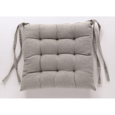 Imagem de Almofada De Cadeira Futton Com Amarração 40x40cm - Prata
