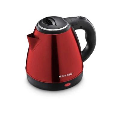 Imagem de Chaleira Elétrica Inox 1,8L Multilaser 127V 1150W Vermelha- BE017