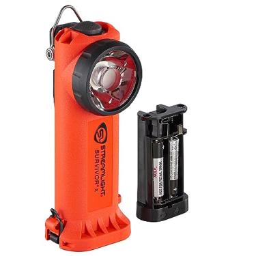 Imagem de Streamlight Lanterna de bombeiro 90950 Survivor X 250 lúmens de ângulo reto com três pilhas alcalinas AA, laranja