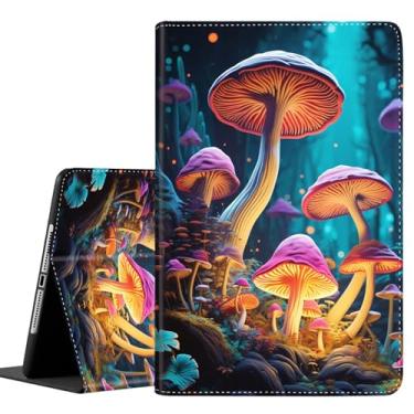 Imagem de Capa para Samsung Galaxy Tab S10 FE Plus 5G, capa protetora durável à prova de choque para tablet Samsung Galaxy Tab S10 FE+ 13,1 polegadas (SM-X620/SM-X626B) 2025, cogumelo psicodélico mágico