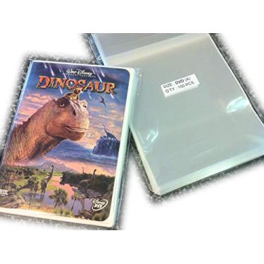 Imagem de UNIQUEPACKING 100 peças de capa transparente padrão para DVD, sacos de celofane/celofane não encolhem, 15 x 20 cm