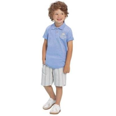 Imagem de CONJUNTO MENINO POLO BERMUDA AZUL CÉU IOLUIG!-Masculino