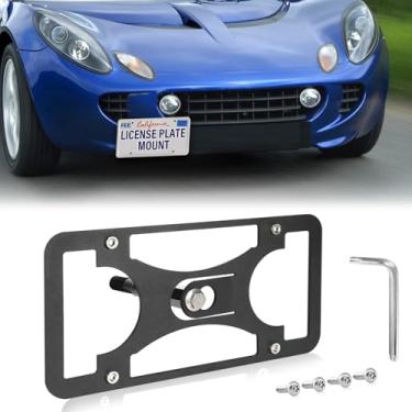 Imagem de Moldura frontal sem broca compatível com Lotus Elise | 2011-2022 Suporte de gancho de reboque para placa de carro antifurto Capas de etiqueta de carro à prova de ferrugem, acessórios de carro à prova