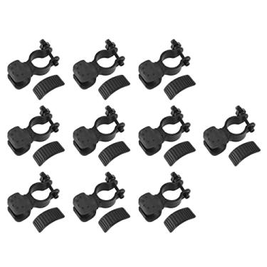 Imagem de Porta de montagem de lanterna de bicicleta 10pcs 360 graus de lanterna de lanterna de lanterna de lanterna C Suporte de suporte com junta anti -deslizamento para 25 guidão de 35