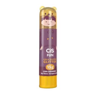 Imagem de Cola em Bastão 15g CIS Fun - Glitter - Com cheirinho, Amarela, Blister com 1 unidade
