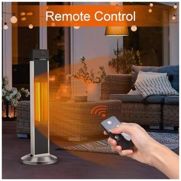Imagem de Aquecedor Elétrico Quintal, Sala Grande com Desligamento Automático 500, 1000, 1500W, TRUSTECH PD15R, Preto