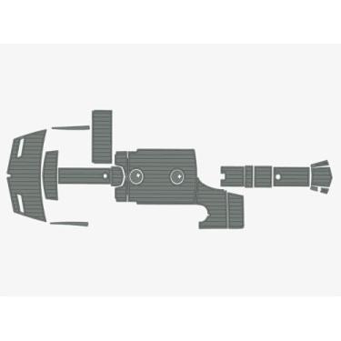 Imagem de outdek Plataforma de natação Mastercraft X-Star Cockpit 2013-2017 6 mm Espuma EVA Faux Teak Marine Floor (cinza escuro sobre preto)